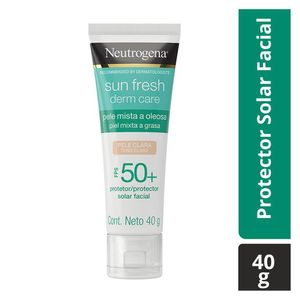 Neutrogena Protector solar facial tono claro sun fresh derm care niacinamida FPS50+ 40 g