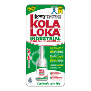 Pegamento Instantáneo Industrial Kola Loka 3000 Viscosidad Alta 10 g