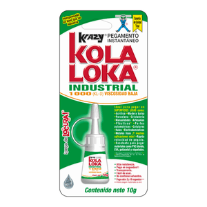 Pegamento Instantáneo Industrial Kola Loka 1000 Viscosidad Baja 10 g