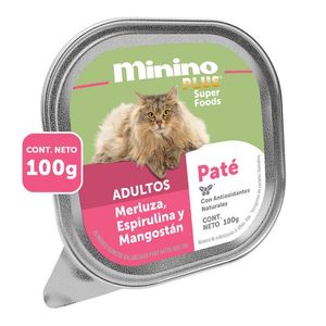 Minino Alimento Húmedo para Gato Plus Charola Paté 100 g