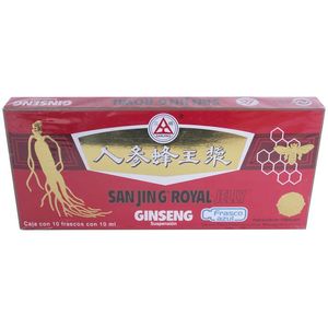 San Jing Royal Jelly Suspensión Natural Ginseng 10 Frascos De 10 ml