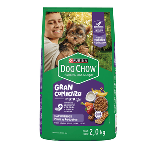 Purina Dog Chow Alimento Seco Cachorros Minis y Pequeños Bulto de 2 kg