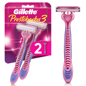 Rastrillo para Mujer Gillette Prestobarba3 con 3 Hojas con 2 pz