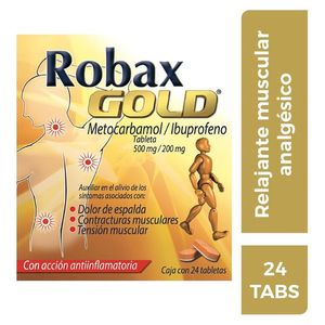 Robax Gold Analgesico Muscular 500 Mg / 200 Mg con 24 pz