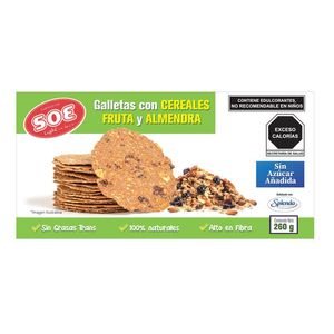 Galletas SOE LIGHT de Cereales Fruta y Almendra SPLENDA 260 g