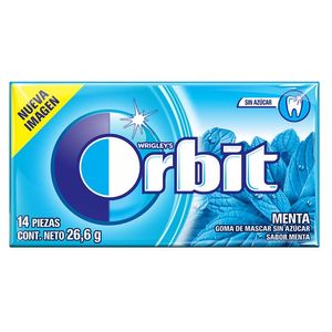 Orbit Menta Chicles de Menta sin Azúcar 26.6 g con 14 pz