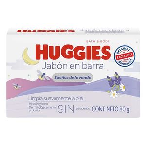 Jabón para Bebé Huggies Sueños de Lavanda Hipoalergénico 80 g