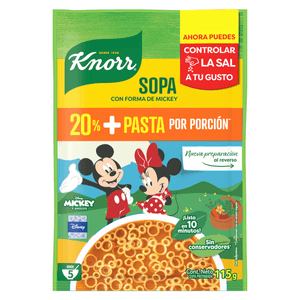 Knorr Sopa de Fideo en Forma de Mickey Mouse 115 g