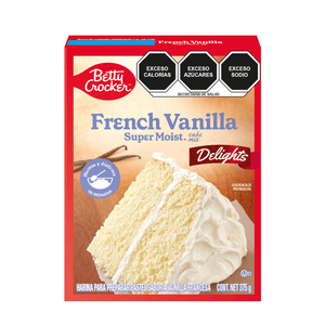 Betty Crocker Harina para pastel sabor vainilla francesa 375 g