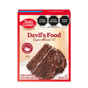 Betty Crocker Harina para pastel sabor chocolate oscuro 375 g