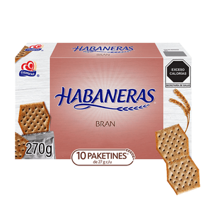 Galletas Habaneras Bran Trigo 10 paketines 270 g