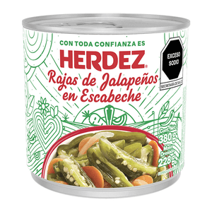 Herdez Rajas de Jalapeños en Escabeche 360 g