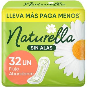 Toallas Femeninas Naturella sin Alas con 32 pz