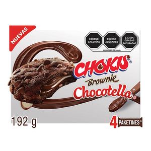 Galletas Suaves Con Chispas Sabor a Chocolate Chokis Brownie Chocotella 192 g