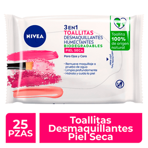 NIVEA Toallitas Faciales Desmaquillantes Piel Seca 25 pz