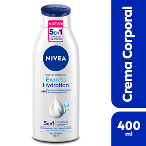 NIVEA Body crema corporal humectante express hydration para piel normal 400 ml