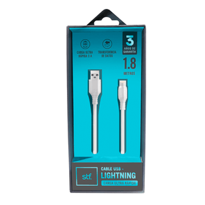 Cable Usb - Lightning 3a 1 Pz