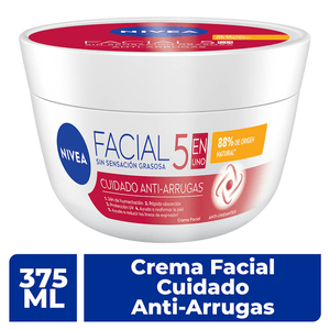 NIVEA Crema Facial Cuidado Antiarrugas 5 en 1 375 ml