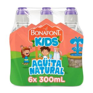 Bonafont Kids Agua Natural Tapa Chupón 300 ml 6 pz