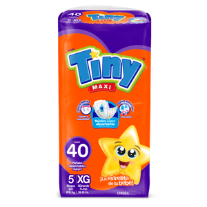 Pañal Desechable Pañal Desechable Tiny Maxi Exgd 40 Pz