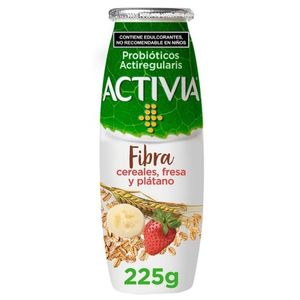 Activia Alimento Lácteo Fermentado Fresa y Plátano y Cereales 225 g