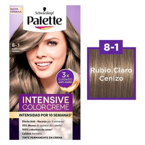 Tinte para cabello Palette Color Creme Rubio Claro Cenizo 8-1