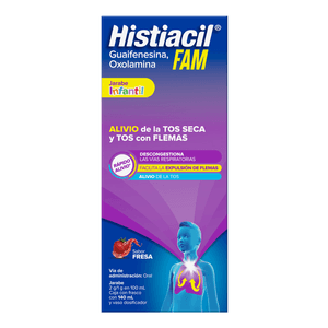 Histiacil FAM Jarabe Infantil Para La Tos Seca y con Flemas Sabor Fresa 140 ml