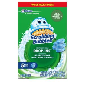 Pastilla Para Inodoro Blanca Scrubbing Bubbles con 5 pz