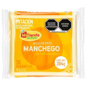 Queso Manchego Rebanado Imitacion 304 Gr