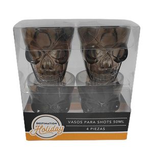 Halloween Vasos para Shots Calavera con 4 pz