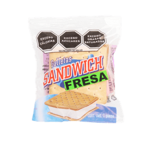 Sandwich Sabor Fresa con Galleta 70 Gr