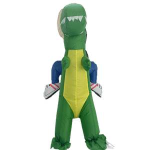 Disfraz Inflable Jinete de Dinosaurio Para Niño 1 Pz