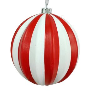 Destination Holiday  Classic Esfera Rojo / Blanco 10 cm 1 Ornamento