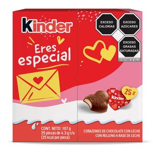 Kinder Mini Love Corazones de Chocolate con Lech 107 Gr