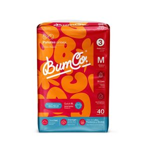 Pañales para Bebé Bum Co. Unisex Etapa 3 Mediano con 40 pañales